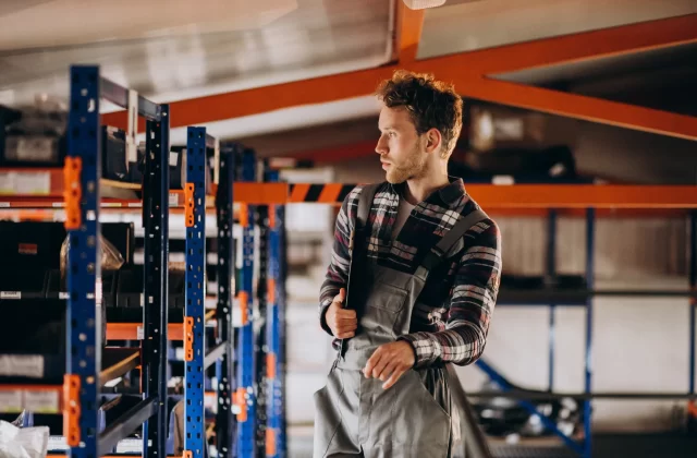 man-working-carboard-factory